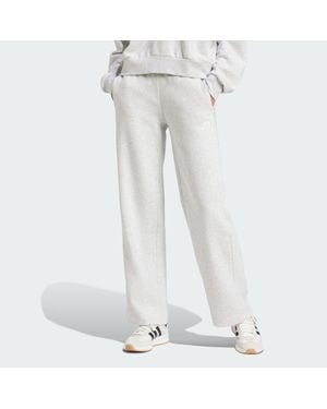 adidas Essentials Small Logo Feel Cosy Open-Hem Trousers - White