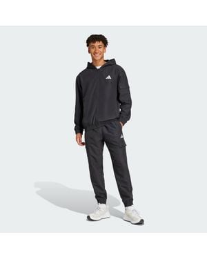 adidas Sportswear Woven Cargo Track Suit - Black