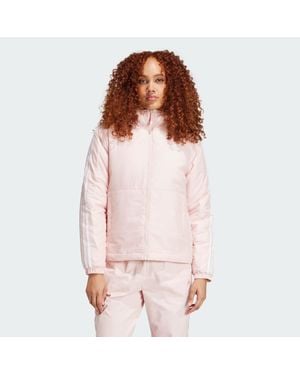 adidas Essentials 3-Stripes Insulated Hooded Jacket - Pink