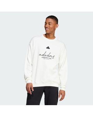 adidas Brand Love French Terry Sweatshirt - White