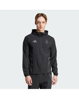 adidas Real Madrid Tiro 25 Competition Vis Tech Travel Jacket - Black