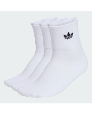 adidas Mid Ankle Sock 3 Pair Pack - White