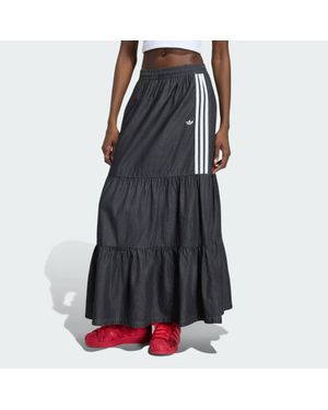 adidas Falda Originals Summer Glow Tejido Denim - Negro