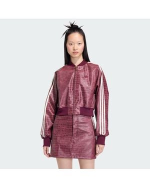 adidas Pleather Jacket - Red