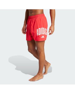 adidas Badeshorts Mit Logo, 5 Zoll - Rot
