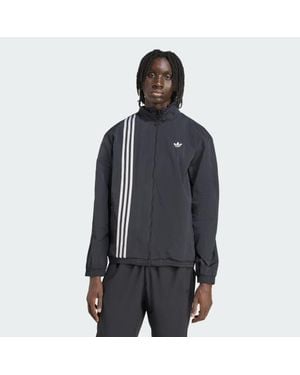 adidas Firebird Front Stripes Woven Track Top - Black