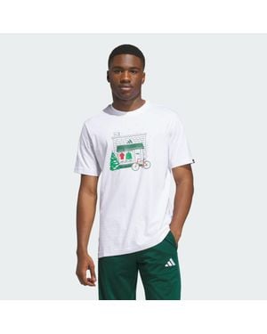 adidas Camiseta Estampada Holiday Shop - Blanco