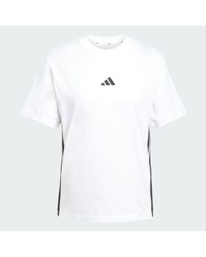 adidas Essentials 3-Stripes Cotton Tee - White