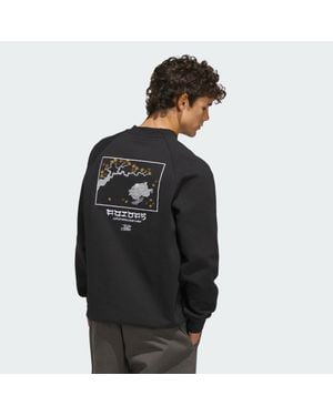 adidas Skateboarding X Temple Of Skate Keep On Pushing Sweatshirt, Rundhalsausschnitt - Schwarz