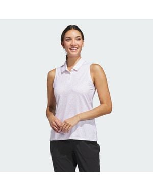 adidas Polo De Punto Otomano De Algodón Sin Mangas Ultimate365 Climacool - Blanco