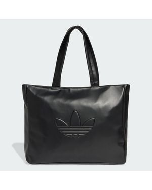 adidas Polyurethane Shopper Bag Outline Trefoil - Black