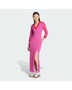 adidas Adicolor Classics 3-Stripes Maxi Dress - Pink