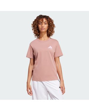 adidas Lounge Verbiage Graphic Tee - Pink
