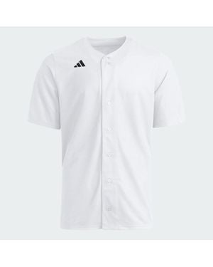 adidas Impact Full Button Jersey - White