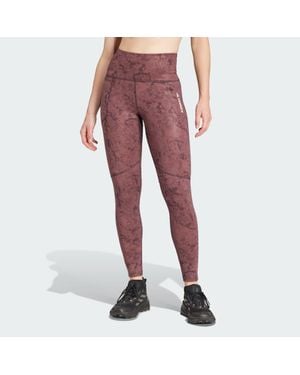 adidas Terrex Multi Allover Print Leggings - Red