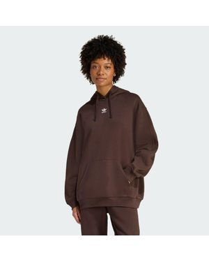 adidas Essentials Oversized Fleece Hoodie - Brown