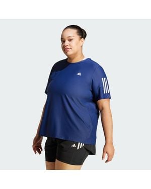 adidas Own The Run T-Shirt (Plus Size) - Blue