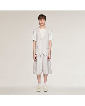 adidas Y-3 Pinstripe Sport Uniform Shorts - Multicolour