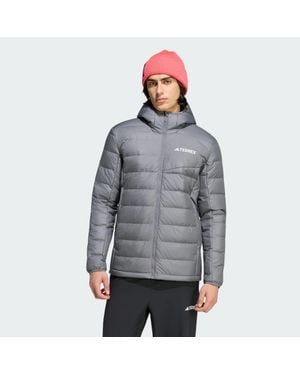 adidas Chaqueta Ligera De Plumón Con Capucha Terrex Multi Climawarm - Gris