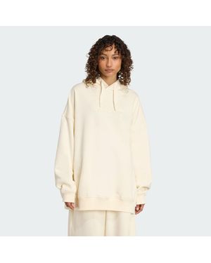 adidas Essentials Linear Oversized Hoodie - Natur