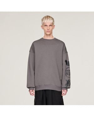 adidas Y-3 Graphic Crew Sweatshirt - Grey