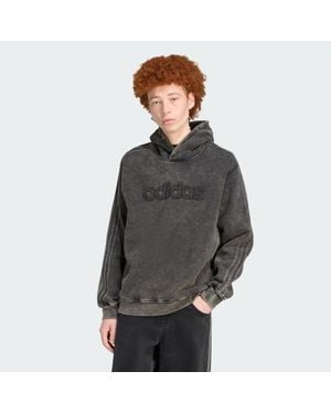 adidas Washed Hoodie - Grau