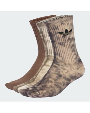 adidas Tie Dye Crew Socks 3 Pairs - Brown