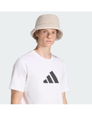 adidas Winterized Teddy Fleece Bucket Hat - White