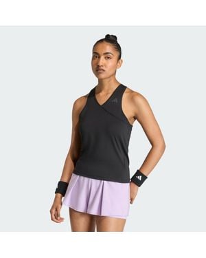 adidas Camiseta De Tirantes Y Cuello De Pico De Tenis Club Climacool - Negro