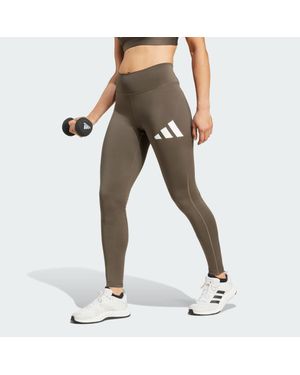 adidas Train Essentials Big Logo Full-Length Leggings - Brown