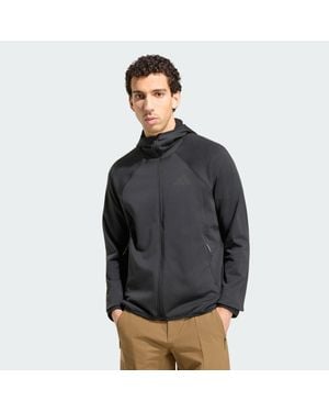 adidas Terrex Xperior Climawarm+ Ventknit Fleece Hooded Jacket - Black
