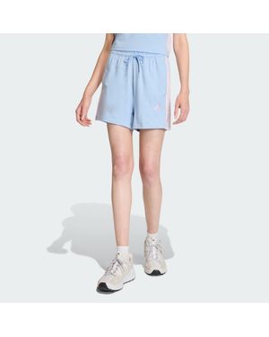 adidas Essentials 3-Stripes Cotton Shorts - Blue