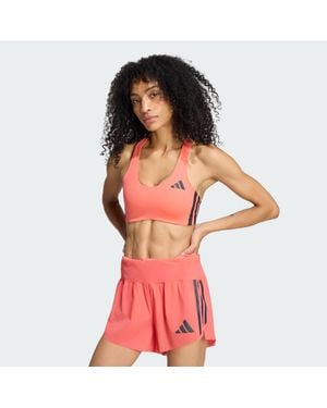 adidas Adizero Run Medium Support Bra - Red