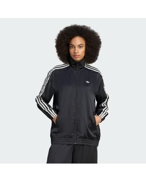 adidas Originals Satin Firebird Track Top Ruffle 3-Stripes - Black