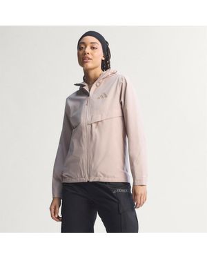 adidas Terrex Multi 2 Layer Climaproof Rain Jacket - Natural