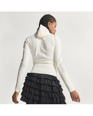 adidas Knitted Hooded Long Sleeve - White