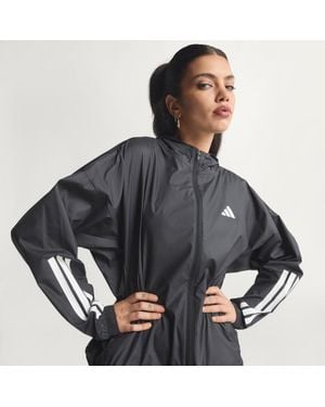 adidas Hyperglam 3-Stripes Windbreaker - Black