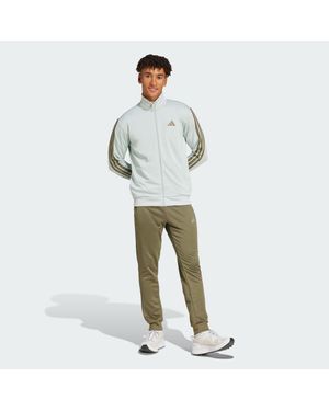 adidas Sportswear Basic 3-Stripes French Terry Track Suit - Green
