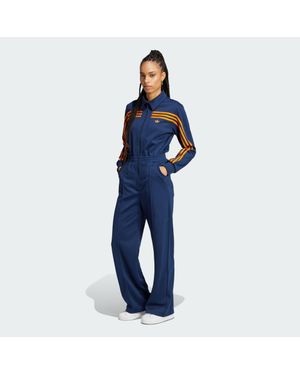adidas Recycled Polyester Zip-Up Jumpsuit - Blue