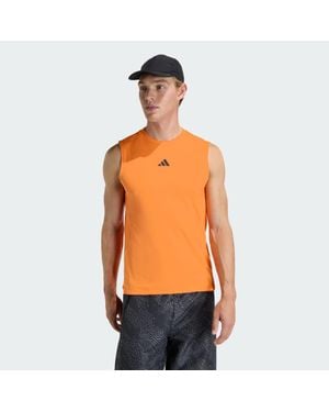 adidas D4T Primelift 3 Stripes Tank Top - Orange
