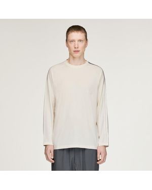 adidas Y-3 Oversized Gradient Stripes Long Sleeve T-Shirt - Natural
