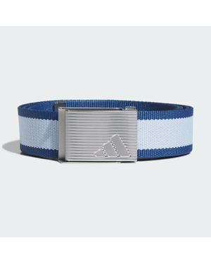 adidas Reversible Striped Webbing Belt - White