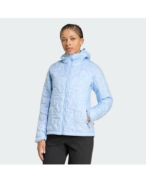 adidas Terrex Xperior Primaloft Loose Fill Insulated Hooded Jacket - Blue