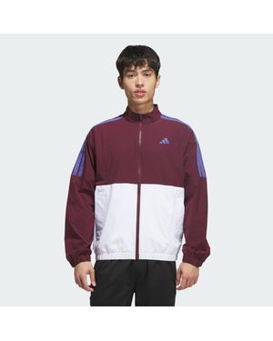 adidas Beyond Twistweave Full-Zip Windbreaker - Red