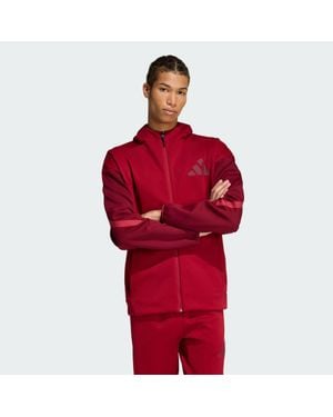 adidas Chaqueta Deportiva Con Cierre De Cremallera Z.N.E - Rojo