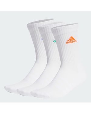 adidas Cushioned Crew Socken, 3 Paar - Weiß