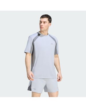 adidas Camiseta Textil Técnica De Diseño Con Bloques De Color - Azul