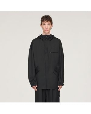 adidas Y-3 Refined Wool Hooded Top 3-Stripes - Black