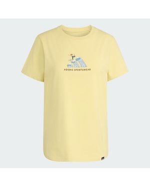 adidas Codes Doodle Surf Graphic Tee - Yellow