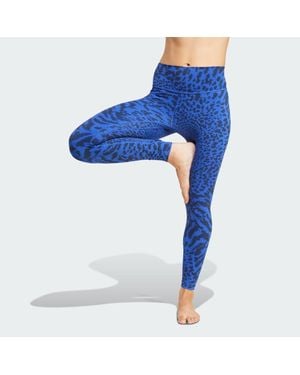 adidas All Me Allover Print 7/8 Leggings - Blue